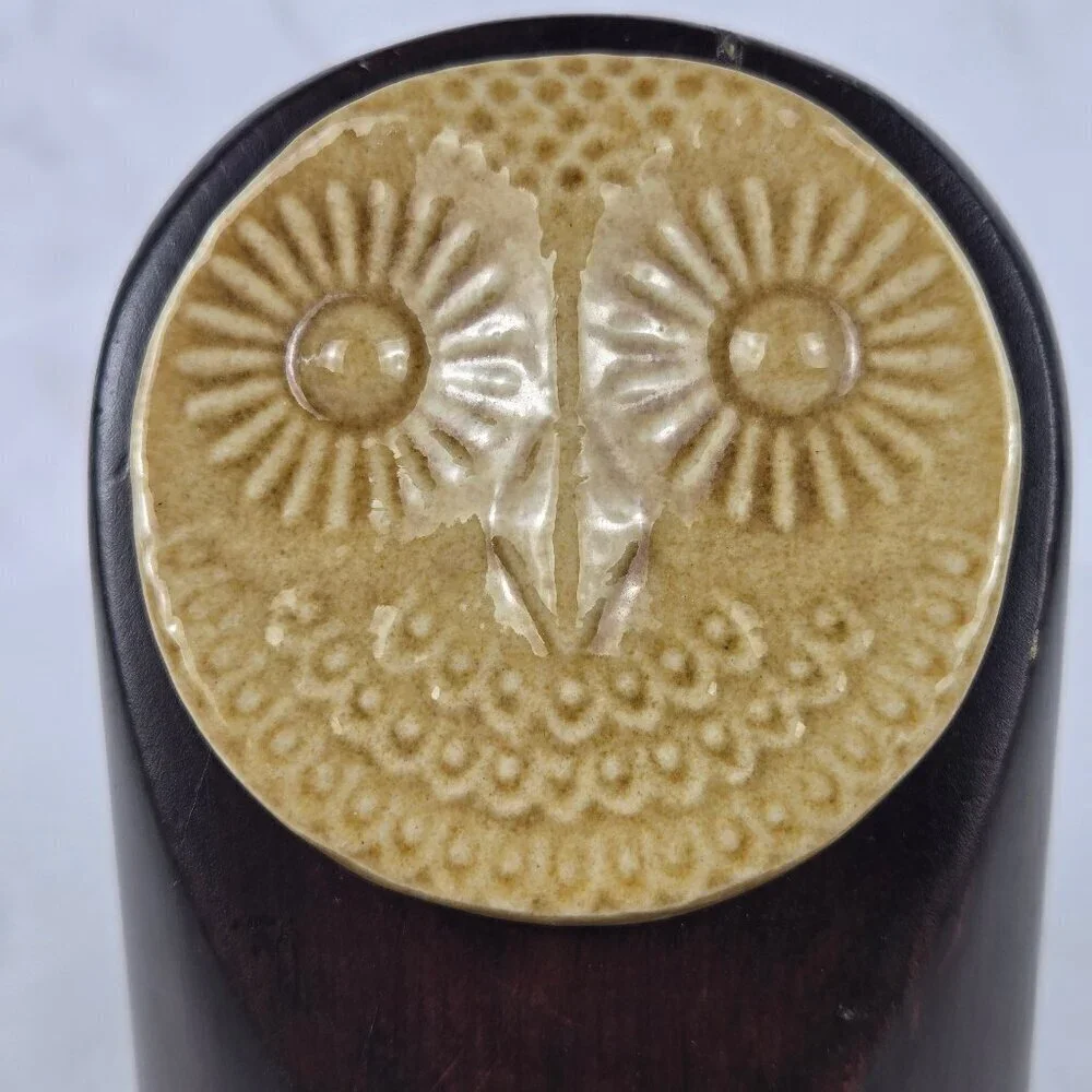 Ceramic Faced Owl Wooden Body Modern Swedish Design IKEA Minimalist